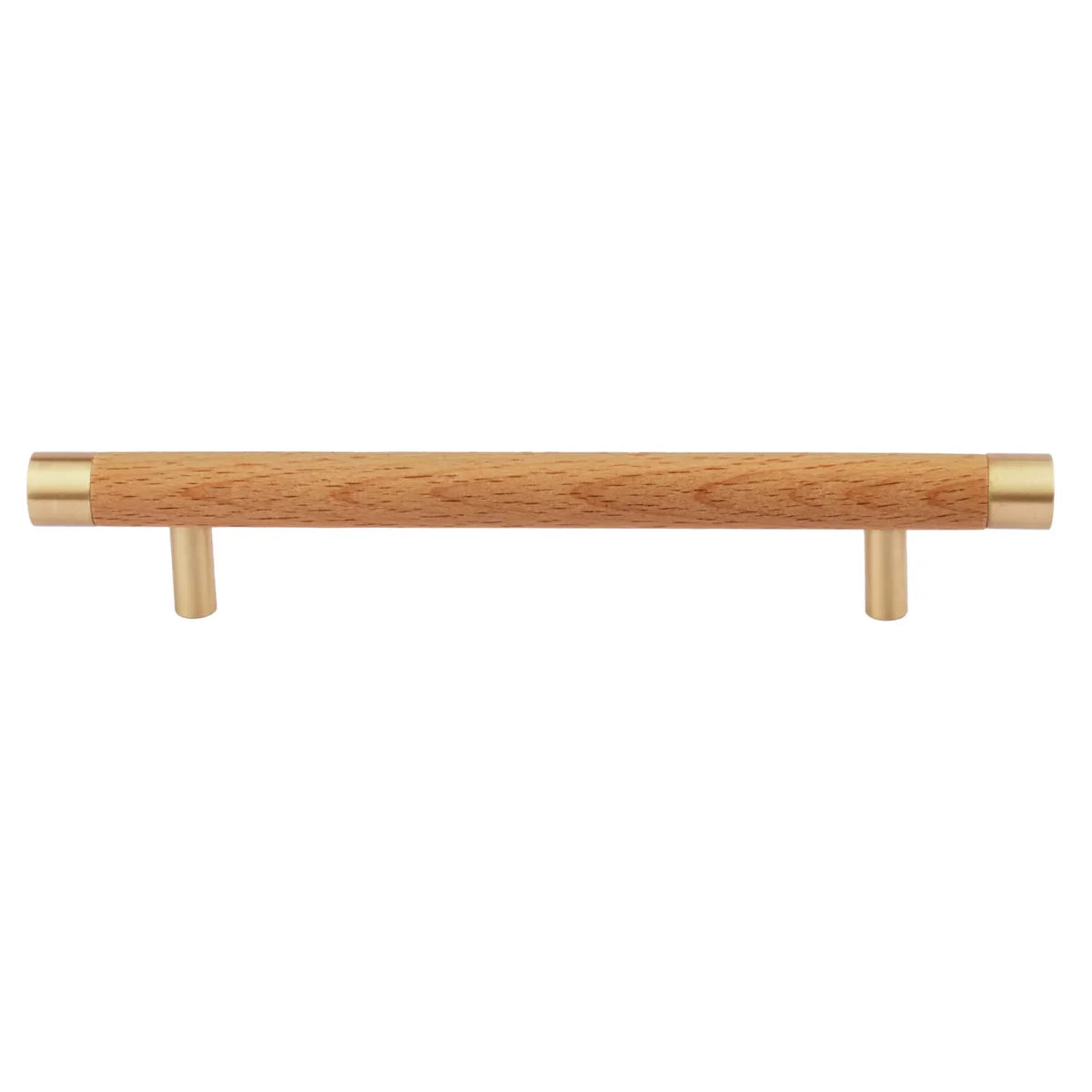 Image of Natural Wood & Brass T-Bar Handle Collection