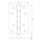 Quba Q SSBB Two Ball Bearing Hinges (SS304)