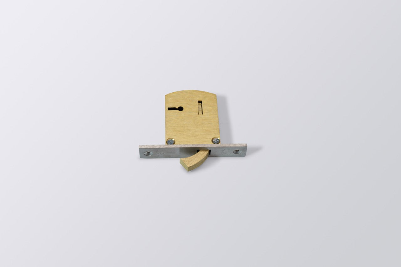 LA Sliding Door Dead Lock Brass Body 4 Lever