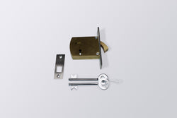 Image of LA Sliding Door Dead Lock Brass Body 4 Lever