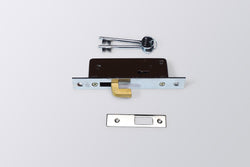 Image of LA Alu. Sliding Door Lock Steel Body 6 Lever Ms Keys