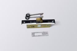 Image of LA Alu. Sliding Door Lock Brass Body 4 Lever