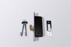 Image of LA Alu. Sliding Door Lock Steel Body 6 Lever Ms Keys