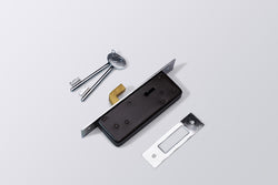 Image of LA Alu. Sliding Door Lock Steel Body 6 Lever Ms Keys
