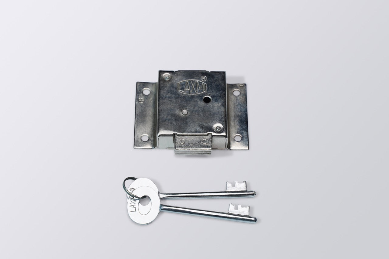 Image of LA Cupboard Lock Steel Body 6 Lever MS Keys Universal