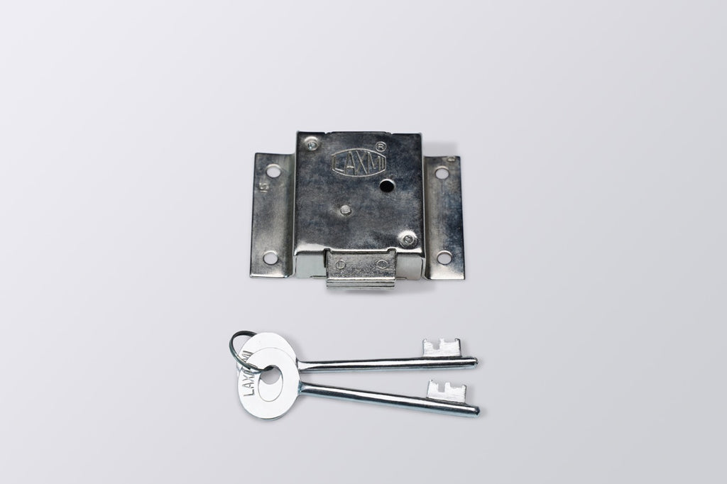 LA Cupboard Lock Steel Body 6 Lever MS Keys Universal