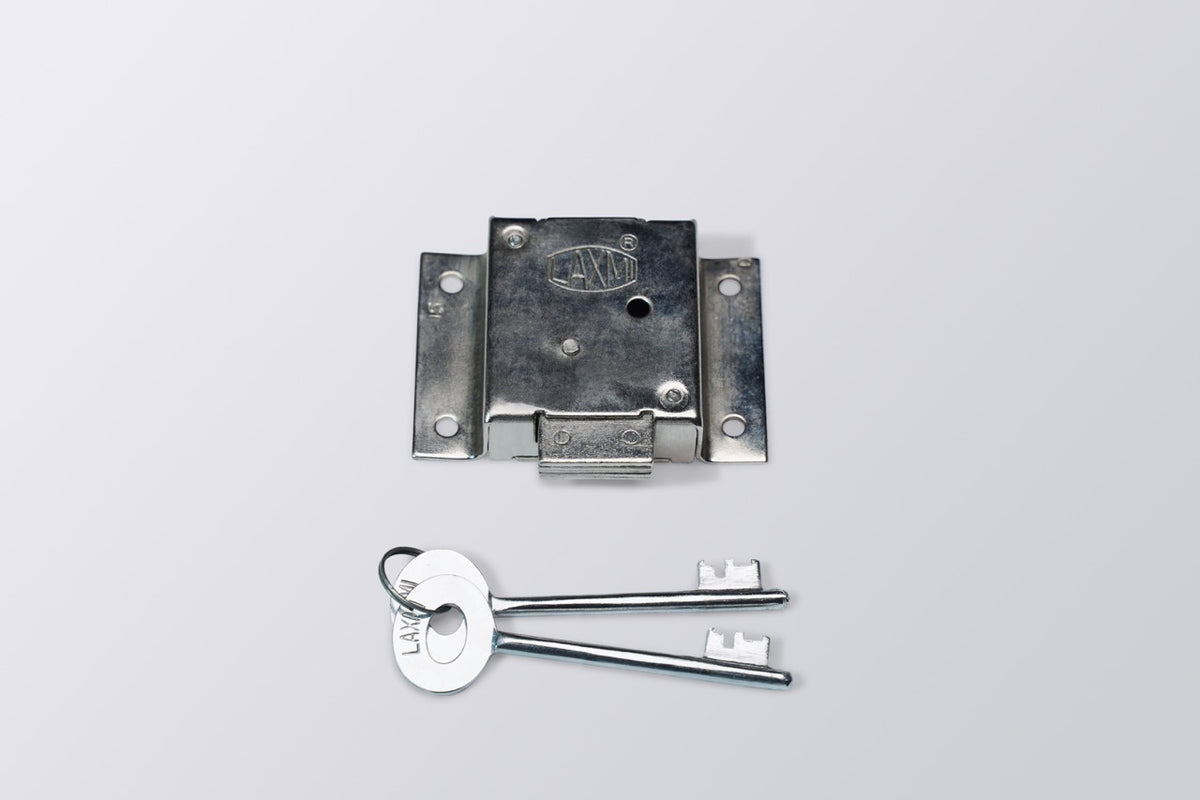 LA Cupboard Lock Steel Body 6 Lever MS Keys Universal