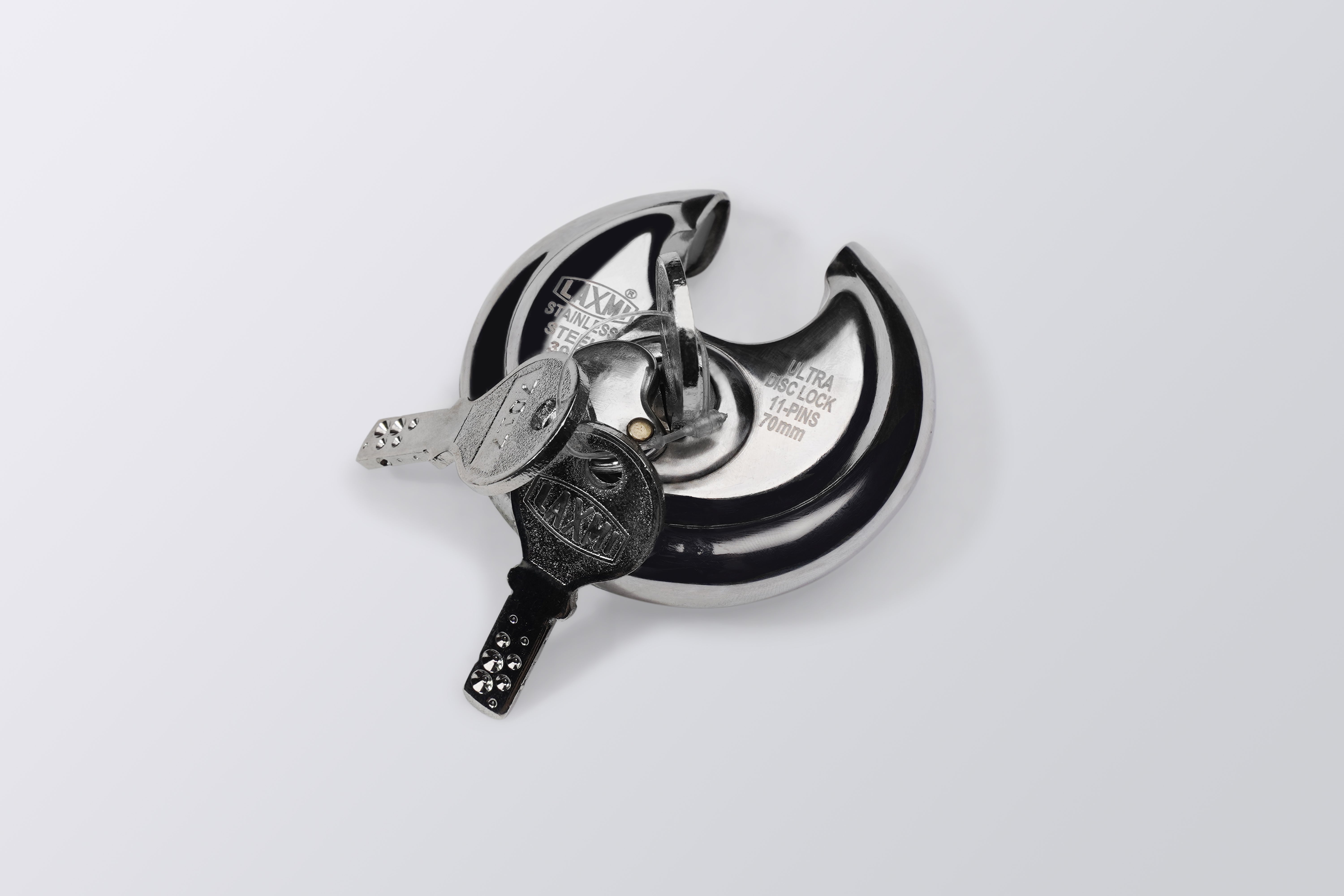 LA Disc Pad Lock SS 304 Body 14 Pin Ultra Keys