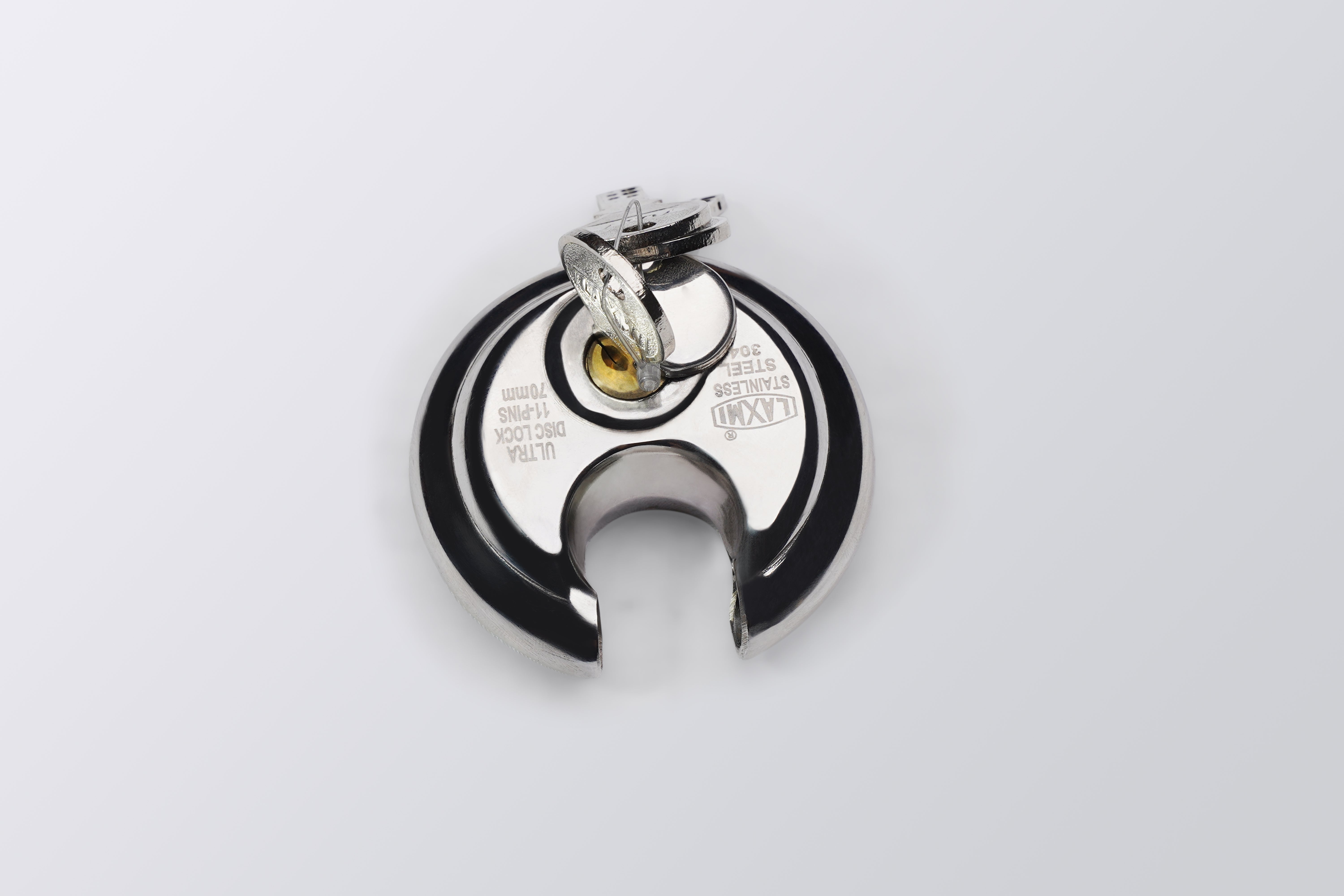 LA Disc Pad Lock SS 304 Body 14 Pin Ultra Keys