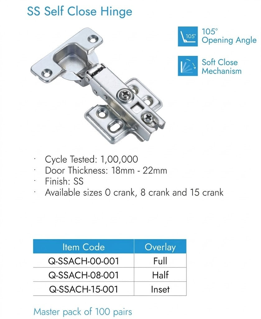 Image of SS Self Close Hinge